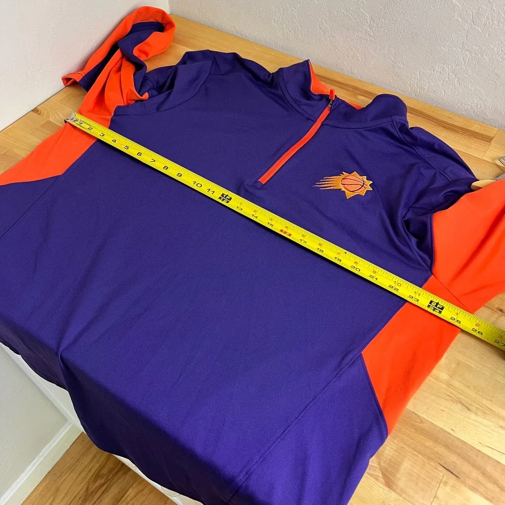 Phoenix Suns Antigua NBA Aspect Quarter Zip Pullover Mens Size XL Purple New
